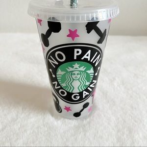 Gym/Workout Themed Venti Cold Cup Starbucks Tumbler